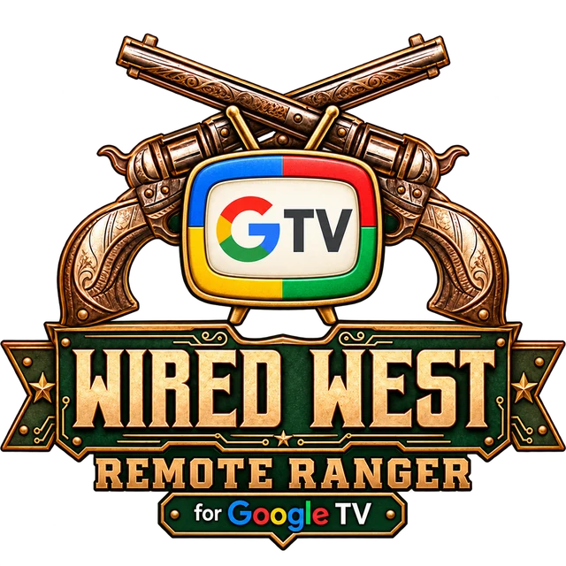 Wired West Remote Ranger badge with the multicolor Google TV logo